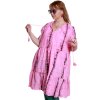 Dámské růžovo-černé vyšívané šaty / MADE IN ITALY / XL/XXL (42/44/46) / BUTIK