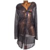 Dámská černo-stříbrná  volná průsvitná halenka/ přehoz / Simply Be - XXXL (50) / ANGLIE