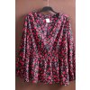 Dámská černo-červená květovaná halenka / New Look / XXXXL+ (56) / ANGLIE