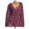 Dámská černo-červená květovaná halenka / New Look / XXXXL+ (56) / ANGLIE
