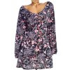 Dámské černé elastické šaty s barevným vzorem / YOURS / XXXXL (52) / ANGLIE