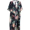 Dámský černý elegantní overal s barevným vzorem / F&F / XXXL (50) / ANGLIE