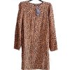 Dámské béžovo-černo-hnědé šaty s leopardím vzorem / Marks&Spencer - XXXXL (52) / ANGLIE