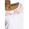 Dámská krémová elastická halenka s krajkou / XXXXL+ (56) / ANGLIE
