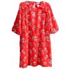 Dámské červeno-bílo-černé vzorované lehké šaty / Simply Be - XXXXL (52) / ANGLIE