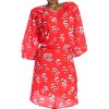 Dámské červeno-bílo-černé vzorované lehké šaty / Simply Be - XXXXL (52) / ANGLIE