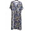 Dámské tmavě modro-žlluto-zelené květované šaty / F&F / XXXL (50) / ANGLIE