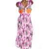 Dámské barevné vzorované šaty / KUSHI / XXXL / (50) / ANGLIE