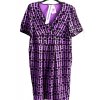 Dámské fialovo-černé puntíkované šaty / Marks&Spencer - XXXL (50) / ANGLIE