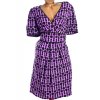 Dámské fialovo-černé puntíkované šaty / Marks&Spencer - XXXL (50) / ANGLIE