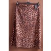 Dámská hnědo-černá sukně s leopardím vzorem / Pink Clove - XXXXL (52) / ANGLIE