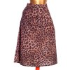 Dámská hnědo-černá sukně s leopardím vzorem / Pink Clove - XXXXL (52) / ANGLIE
