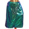 Dámská zeleno-modro-žlutá flitrovaná společenská sukně / River Island / XXXL (50) / ANGLIE