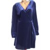Dámské sametové tmavě modré zavinovací šaty / Next / XXXL (50) / ANGLIE