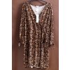 Dámské hnědo-černé šaty s leopardím vzorem / Blue Vanilla / XXXXL (52) / ANGLIE
