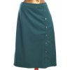 Dámská, zelená podzimní/zimní sukně s podšívkou a patentky na rozepínání  /MARKS§ SPENCER/ - XXXL  (50) - ANGLIE - na štítku Uk 22