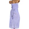 Dámské modro-bílé pruhované šaty se střapcemi na provázku  / M&S  / XXXXL (52) / UK 24 / ANGLIE