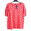 Dámské červeno-bílé tričko s motivem ananasů / M&S / XXXXL (52) / UK 24 / ANGLIE
