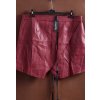 Dámská karmínová koženková sukně / BOOHOO / XXXXL (52) / UK 24 / ANGLIE