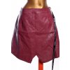 Dámská karmínová koženková sukně / BOOHOO / XXXXL (52) / UK 24 / ANGLIE
