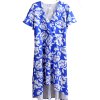 Dámské modro-bílé květované šaty / QUIZ / XXXXL (54) / UK 26 / ANGLIE