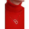 Dámský zlatý řetízek s přívěskem - PÍSMENO "B" / BUTIK