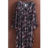 Dámské lehké černo-růžové vzorované šaty / BOOHOO / XXXXL (54) / UK 26 / ANGLIE
