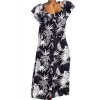Dámské černo-krémové šaty s přírodním motivem / GEORGE / XXXXL (52) / UK 24 / ANGLIE