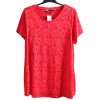 Dámská červená dírkovaná halenka / YOURS / XXXL (50) / UK 22 / ANGLIE
