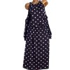 Dámské černo-fialové puntíkované šaty  / SIMPLY BE / XXXXL (52) / UK 24 / ANGLIE