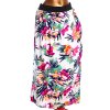 Dámská barevná sukně s exotickým motivem a květy  / YOURS / XXXXL (54) / UK 26 / ANGLIE