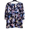 Dámská tmavě modro-bílo-růžová halenka s přírodním motivem / JUNAROSE / XXXXL (54) / UK 26 / ANGLIE