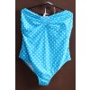 Dámské modro-bílé puntíkové jednodílné plavky / M&S / XXXXL (50) / UK 22 / ANGLIE