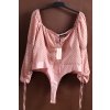 Dámské růžové puntíkované body / PRETY DARLING / XXXXL (52) / UK 24 / ANGLIE