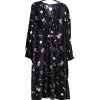 Dámské černé šaty se světle růžovými květinami Marks§Spencer / XXXL (50) / UK 22 / ANGLIE