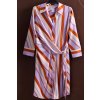 Dámské fialovo-krémovo-hnědé pruhované šaty / FW BRIDGE / XXXL (50) / UK 22 / ANGLIE