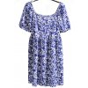 Dámské modro-bílé květované šaty / PAPAYA / XXL (44) / UK 16 / ANGLIE
