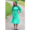 zelené šaty s volánem1
