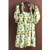 Dámské bílo-žluto-zelené šaty se vzorem citrónů / XXXL (50) / UK 22 / ANGLIE