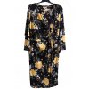 Dámské černo-žluto-zelené květované šaty / ANTHOLOGY / XXXL (50) / UK 22 / ANGLIE