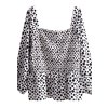 Dámská černo-bílá puntíkovaná halenka / BOOHOO / XXXXL+ (56) / UK 28 / ANGLIE