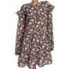 Dámské černo-zeleno-hnědé květované šaty / BOOHOO / XXL (46) / UK 18 / ANGLIE
