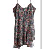 Dámské černo-zeleno-růžové šaty s exotickým motivem / BOOHOO / XXXL (50) / UK 22 / ANGLIE