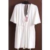 Dámský bílý overal s páskem / BOOHOO / XXXXL (54) / UK 26 / ANGLIE