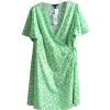 Dámské zeleno-bílé lehké zavinovací šaty / NEW LOOK / XXXXL (52) / UK 24 / ANGLIE