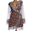Dámské černo-bílé zavinovací  šaty se zebřím motivem a s barevými květy / ASOS / XXXL (50) / UK 22 / ANGLIE