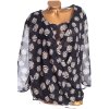 Dámská černo-béžová průhledná halenka / JD WILLIAMS/ XXXXL (52) / UK 24 / ANGLIE
