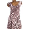 Dámské hnědo-bílé vzorované šaty bez rukávů / M&Co / XXXXL (52) / UK 24 / ANGLIE