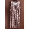 Dámské hnědo-bílé vzorované šaty bez rukávů / M&Co / XXXXL (52) / UK 24 / ANGLIE