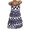 Dámské modro-bílo-černé vzorované šaty / GEORGE / XXXXL (52) / UK 24 / ANGLIE
